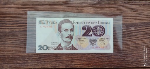 Zdjęcie oferty: Banknot 20 zł seria A - UNC
