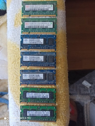 Zdjęcie oferty: PAMIĘĆ RAM 512MB DDR2 SO-DIMM PC2-5300S LAPTOP