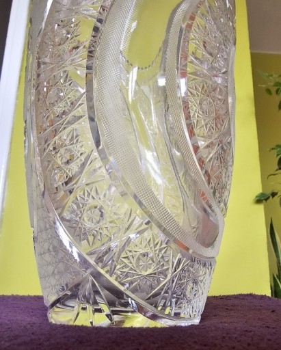 Zdjęcie oferty: Piękny masywny wazon kryształ z PRL