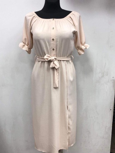 Zdjęcie oferty: Sukienka długa biust 110 bezowa kremowa