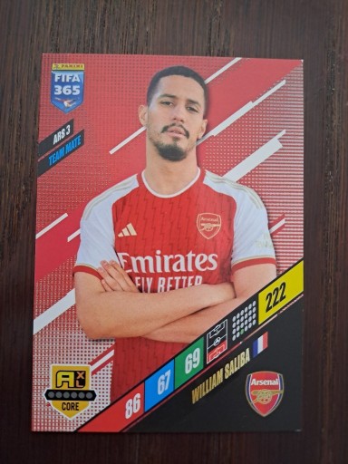 Zdjęcie oferty: Panini Fifa 365 2024,ARS3,William Saliba,Arsenal