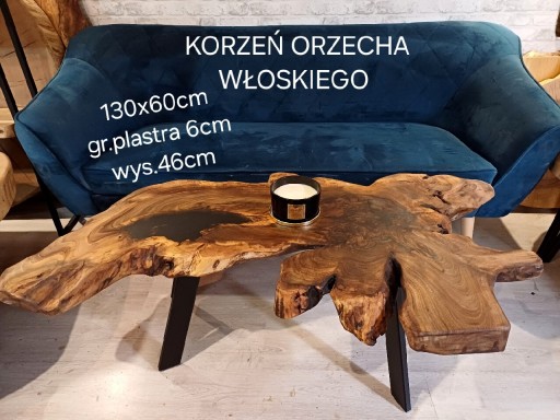 Zdjęcie oferty: Stolik kawowy 130x60cm ława plaster drewnaWYSYŁKA 