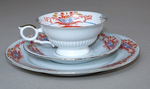 Zdjęcie oferty: Porcelanowy zestaw śniadaniowy filiżanka Art Deco