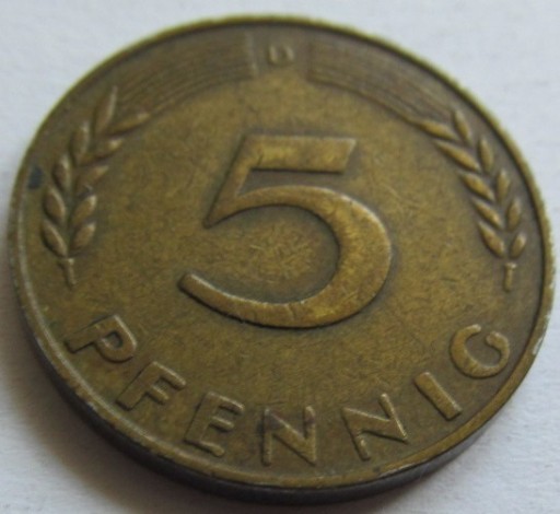 Zdjęcie oferty: 5 pfennig RFN 1950 r.