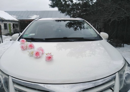 Zdjęcie oferty: Dekoracja samochodu auta na ślub różowo kremowa 