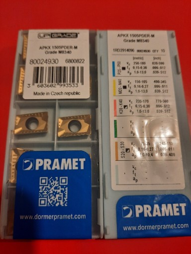 Zdjęcie oferty: Płytki  frezarskie APKX 1505PDER-M M8340 Pramet 