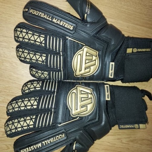 Zdjęcie oferty: RĘKAWICE FOOTBALL MASTERS VOLTAGE PLUS BLACK GOLD