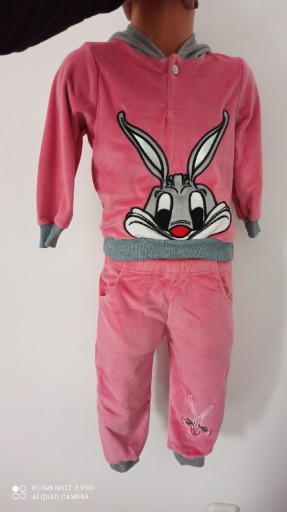 Zdjęcie oferty: Nowy dres welurowy króliczek z uszkami