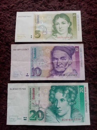 Zdjęcie oferty: Zestaw banknotów - Niemcy RFN