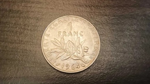 Zdjęcie oferty: Monety Francja 1 frank z 1964r.Orginał Stan
