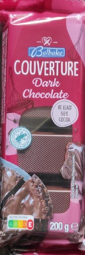 Zdjęcie oferty: Kuwertura czekolada ciemna 56% 200g tłuszcz 32/100