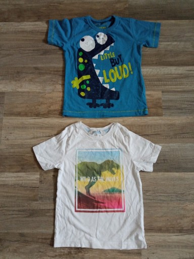 Zdjęcie oferty: 2 x T-shirt chłopiec 98-104 cm dinozaur H&M