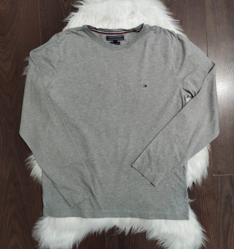 Zdjęcie oferty: Szary longsleeve Tommy Hilfiger M