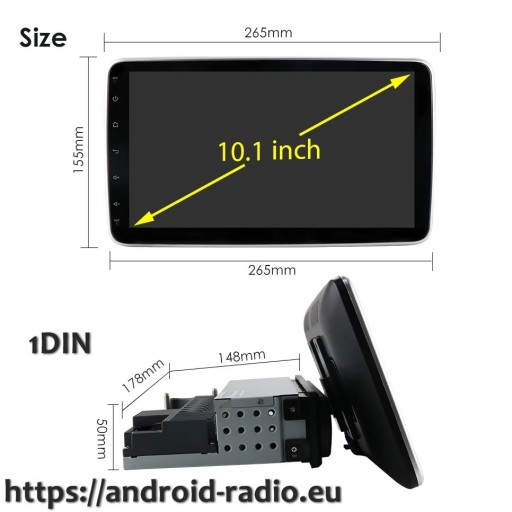 Zdjęcie oferty: Radio Android GPS 1DIN 10" IPS 1280*720 2GB+32GB 