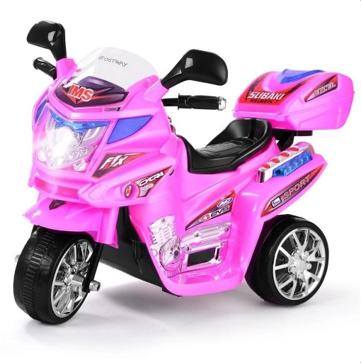 Zdjęcie oferty: Elektryczny motocykl dla dzieci trzykołowy RÓŻOWY