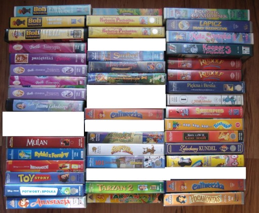 Zdjęcie oferty: 90 kaset wideo VHS dla dzieci