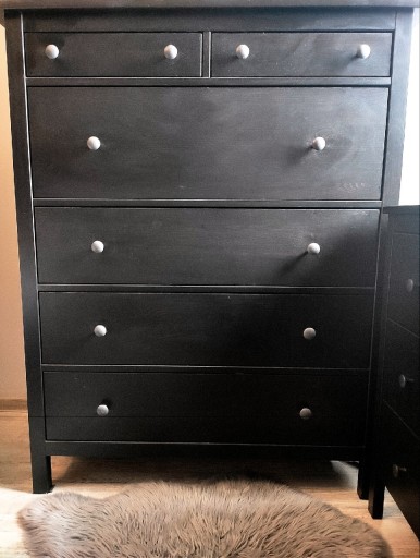 Zdjęcie oferty: Hemnes komoda duża czarna loft IKEA drewniana szuf