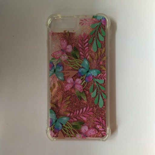 Zdjęcie oferty: Etui liquid motyle różowy iPhone 6 Plus/6s Plus