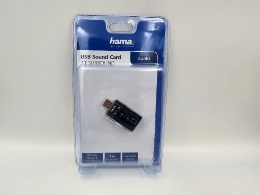 Zdjęcie oferty: HAMA Karta dźwiękowa zewnętrzna USB 7.1 Surround