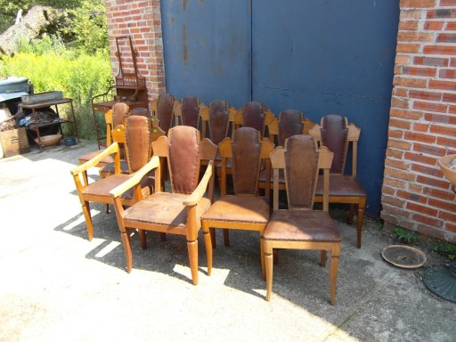 Zdjęcie oferty: Okazja Komplet Art Deco 2 fotele i 10 krzeseł 