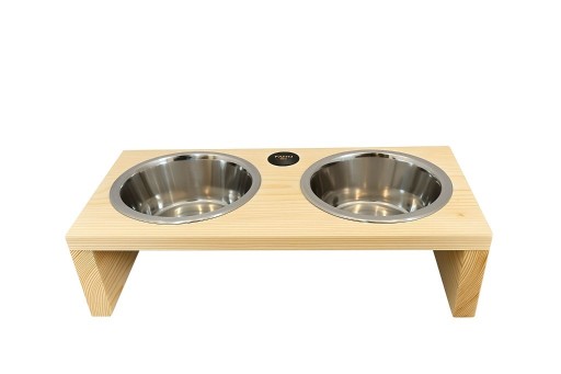 Zdjęcie oferty: Bufet/Stojak z dwiema miskami dla psów/kotów PHABIA rozmiar M 2x 0,45l