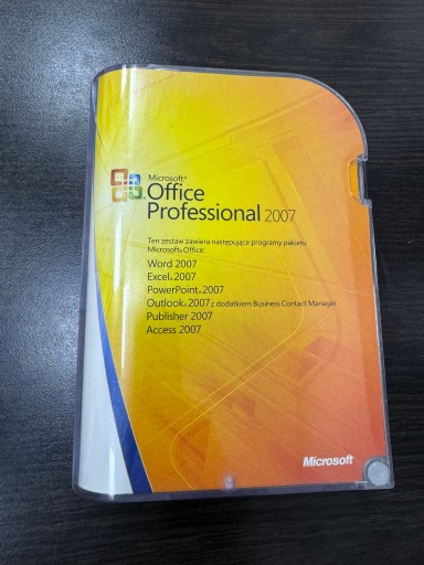 Zdjęcie oferty: Microsoft Office Professional 2007 BOX -wersja PL