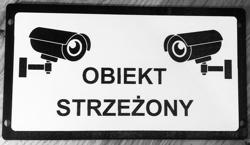 Zdjęcie oferty: Tabliczka ostrzegawcza obiekt monitorowany  