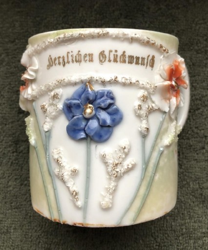 Zdjęcie oferty: Przedwojenny garnuszek porcelanowy zdobiony