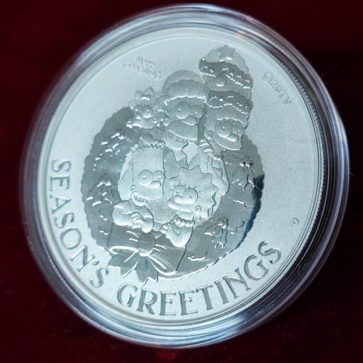 Zdjęcie oferty: The Simpsons Season's Greetings 1oz srebrna moneta