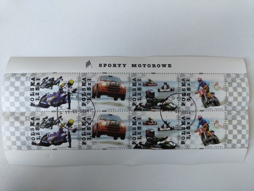 Zdjęcie oferty: Polska 2004 - arkusz Sporty Motorowe