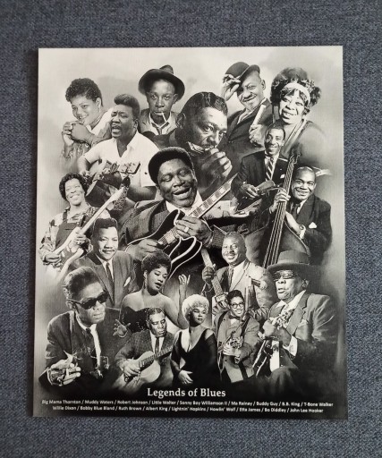 Zdjęcie oferty: Grawerowany plakat "Legends of Blues"