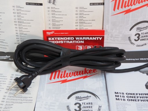 Zdjęcie oferty: MILWAUKEE kabel 4m x8,5mm przewod szlifierka młot