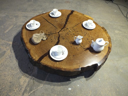 Zdjęcie oferty: Stolik kawowy drewniany dębowy żywica stół monolit