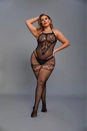Zdjęcie oferty: Kombinezon Curvy - Czarny bodystocking one size (queen size)