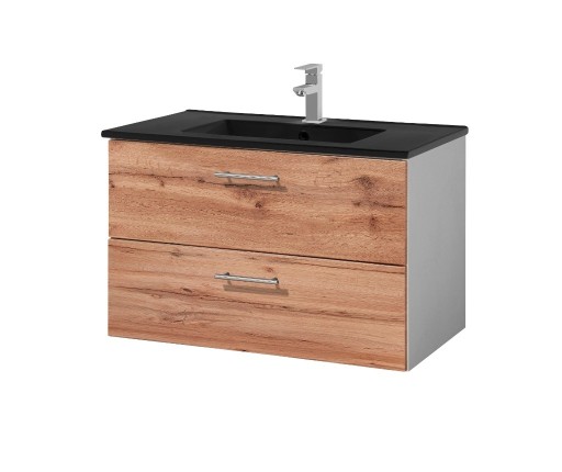 Zdjęcie oferty: Szafka łazienkowa z umywalką ceramiczną z KORKIEM KLIK KLAK 80x45 NOWA