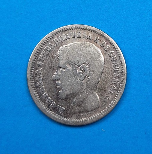 Zdjęcie oferty: Gwatemala 2 reale 1867, Rafael Carrera, Ag 0,903