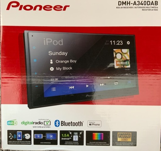 Zdjęcie oferty: Pioneer DMH-A340DAB Radio samochodowe 2DIN Bluetooth DAB+ WebLink V-Color