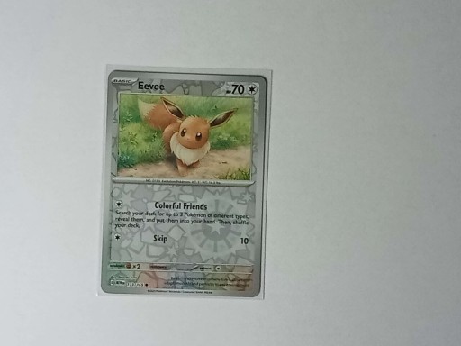 Zdjęcie oferty: Pokemon Eevee (MEW133/165) Reverse holo 151