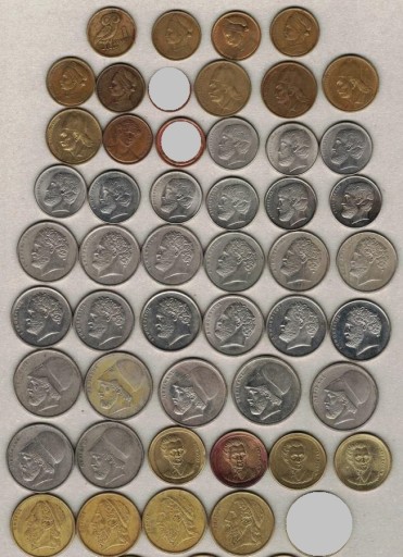 Zdjęcie oferty: Grecja 1, 2, 5, 10, 20, 50 drachm na sztuki