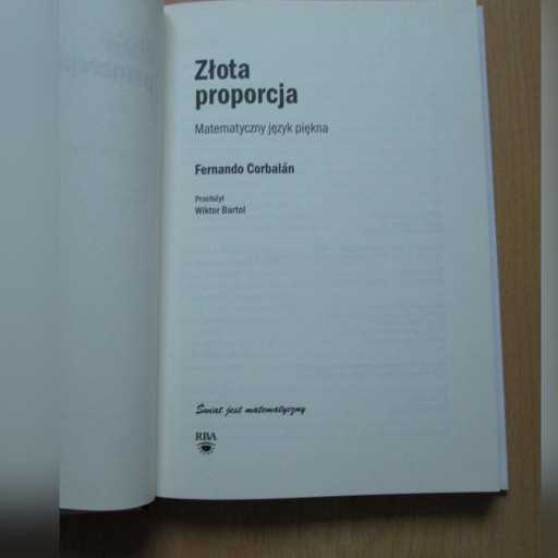 Zdjęcie oferty: Złota proporcja - Fernando Corbalan