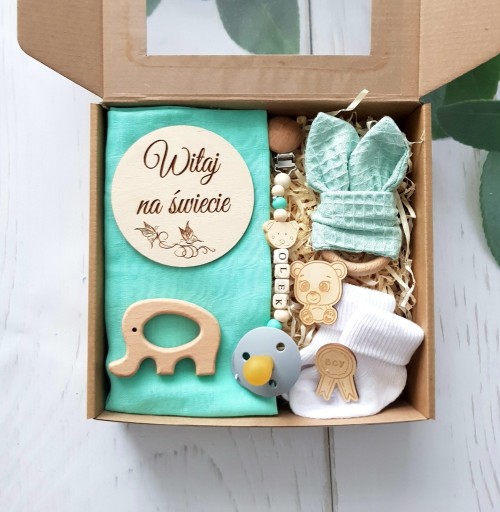 Zdjęcie oferty: Prezent dla niemowlaka Gift Box Baby Shower KOLORY