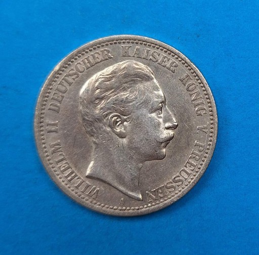 Zdjęcie oferty: Niemcy, Prusy 2 marki 1908, Wilhelm II, Ag 0,900