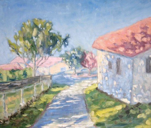 Zdjęcie oferty: Olej/płótno 55x46. "Wiosna we Francji"