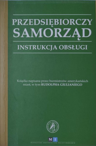 Zdjęcie oferty: Przedsiębiorczy samorząd, instrukcja obsługi