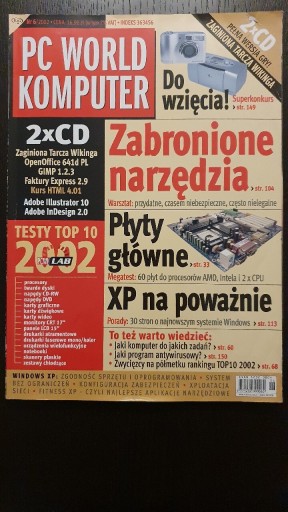 Zdjęcie oferty: Czasopismo PC WORLD KOMPUTER 06/2002 płyty 2 x CD