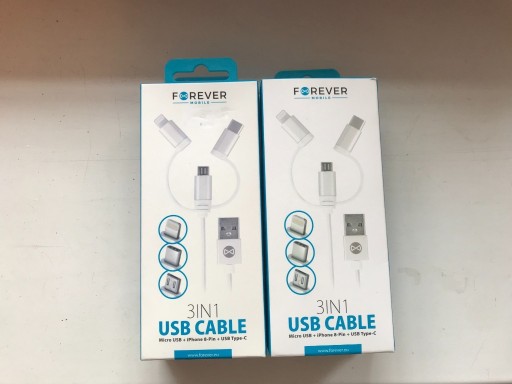 Zdjęcie oferty: Kabel 3w1 USB - mikro USB/IPhone/C