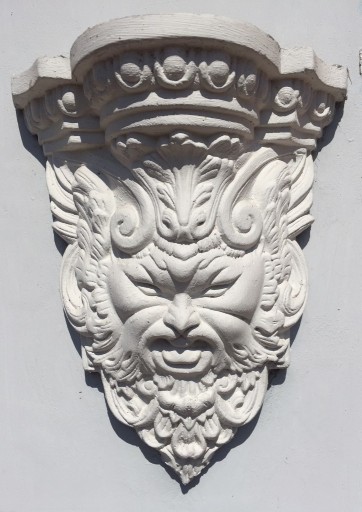 Zdjęcie oferty: Duża gipsowa maska satyra -Bachusa - dekor z gipsu