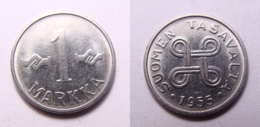 Zdjęcie oferty: Finlandia 1 markka 1955 r.