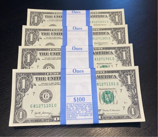 Zdjęcie oferty: 1 dolar 100sztuk NOWE! USA nowe banknot