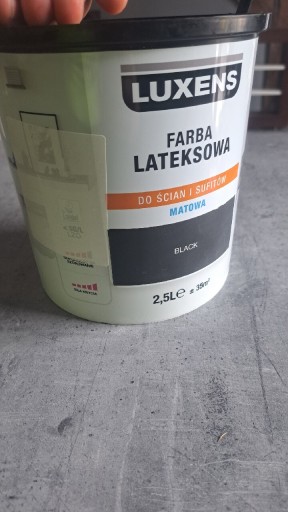 Zdjęcie oferty: Luxens farba lateksowa Black czarna 2,5l